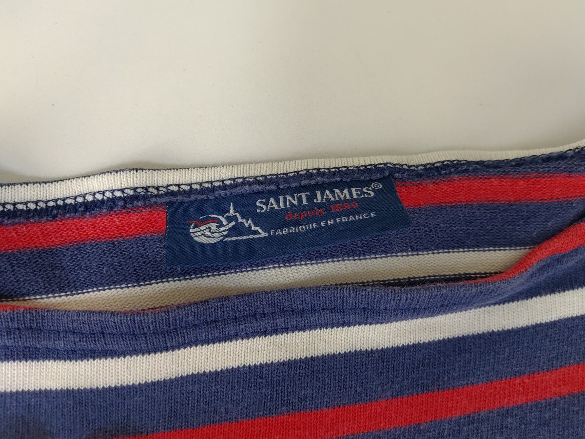 SAINT JAMES セントジェームス メンズ ボーダー 長袖 サイズ M フランス製_画像7