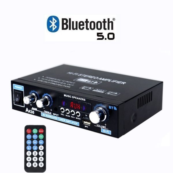 AK35 Bluetooth5.0対応 オーディオアンプ 90W＋90W 多機能アンプ._画像1