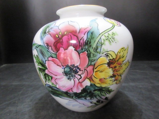 Noritake　日陶　NIPPON TOKI　KAISHA　手描き　花の図　S.Kimura　花瓶_画像6