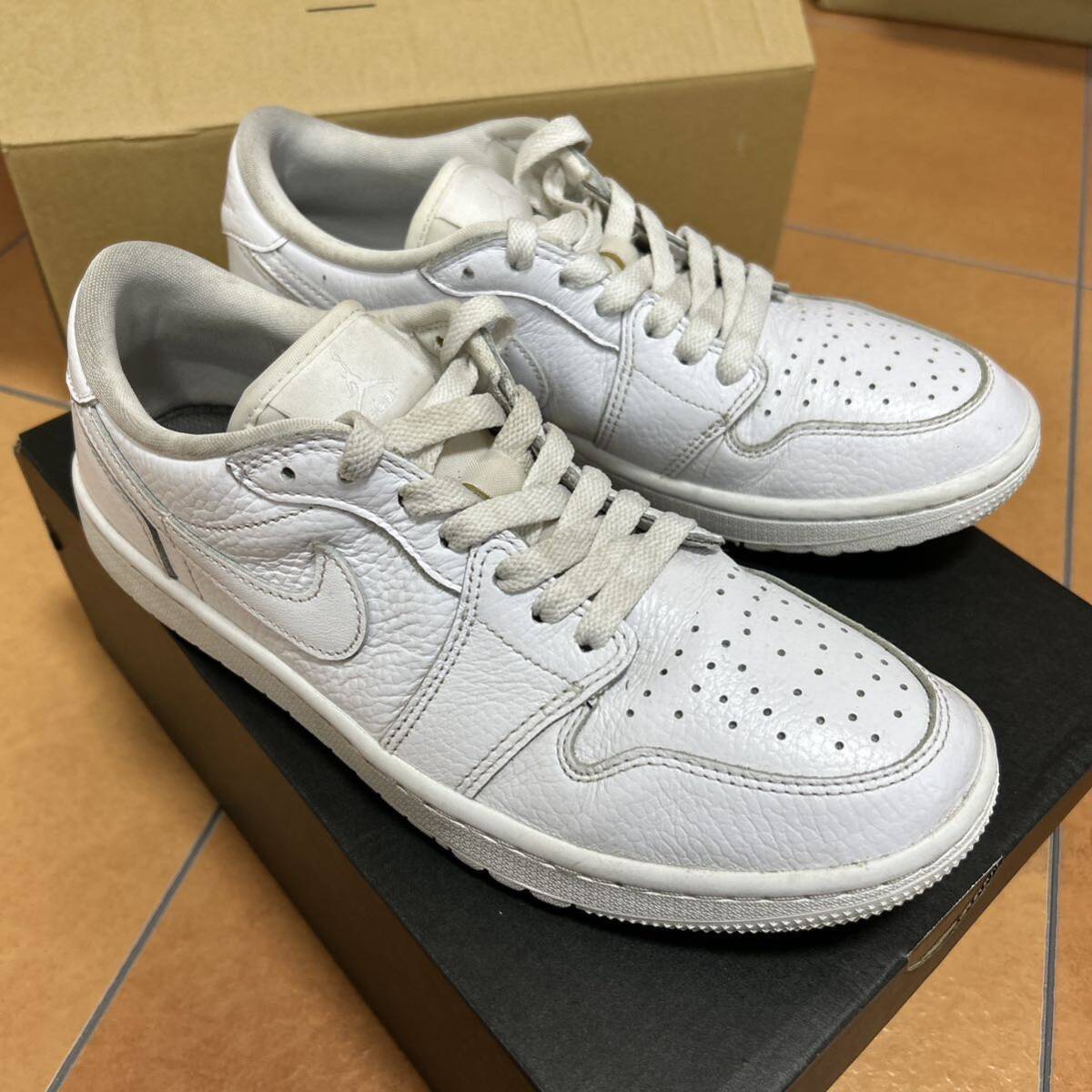 中古 26センチ Nike Air Jordan 1 Low Golf Triple White ナイキ エアジョーダン1 ロー ゴルフ トリプルホワイト DD9315-101