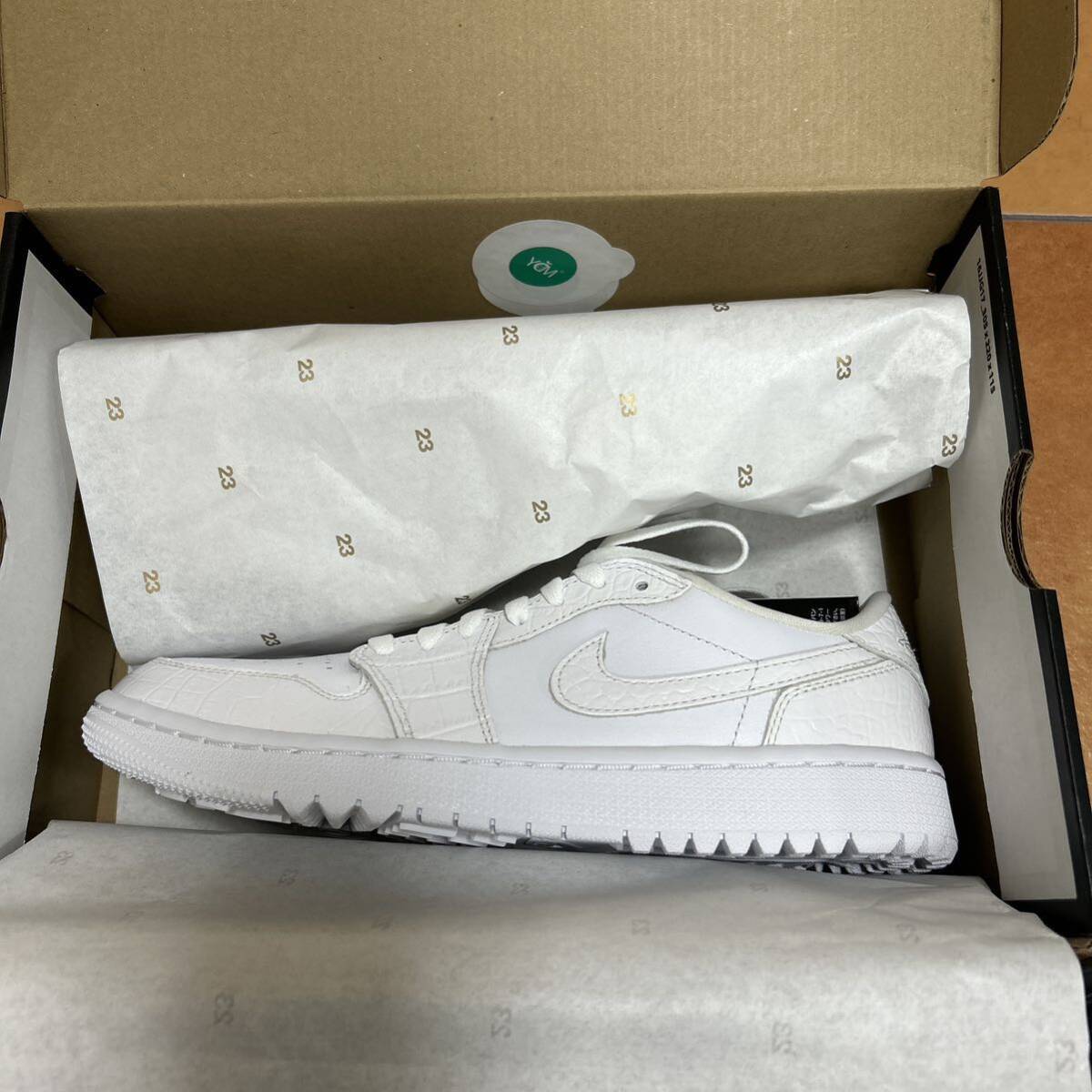 新品 26センチ Nike Jordan 1 Low Golf White Crocodile Skin ナイキ ジョーダン1 ロー ゴルフ ホワイト クロコダイルスキン DD9315-110