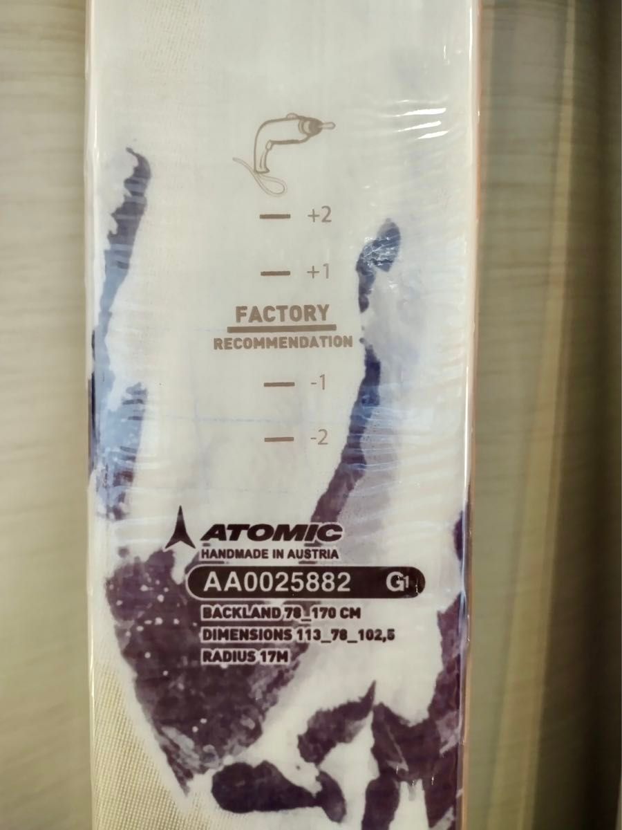 【新品未使用】 ATOMIC アトミック BACKLAND 78 170cm 2017 格安出品早い者勝ち