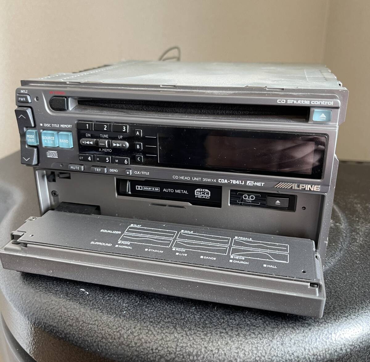 送料無料 希少品 アルパイン CDとカセットデッキ AE86 GX71の画像3