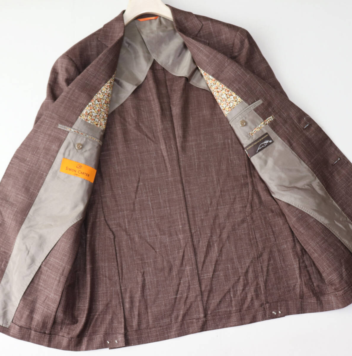110 000円新品【英国 SIMON CARTER サイモンカーター】麻シルク 110 000円新品【英国 SIMON CARTER サイモンカーター】麻シルク