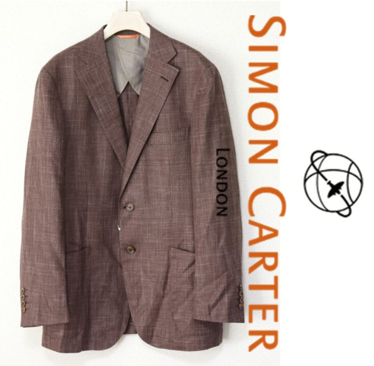 110 000円新品【英国 SIMON CARTER サイモンカーター】麻シルク 110 000円新品【英国 SIMON CARTER サイモンカーター】麻シルク