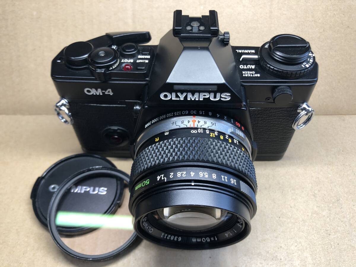 OLYMPUS OM-4 オリンパス フィルムカメラ MF一眼レフ　単焦点レンズ G.ZUIKO AUTO-S 50mm f1.14_画像1