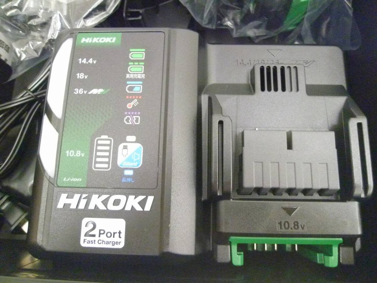 未使用 HIKOKI ハイコーキ コードレスインパクトドライバ WH36DD (2XHBSZ) バッテリー2個 充電器付の画像6