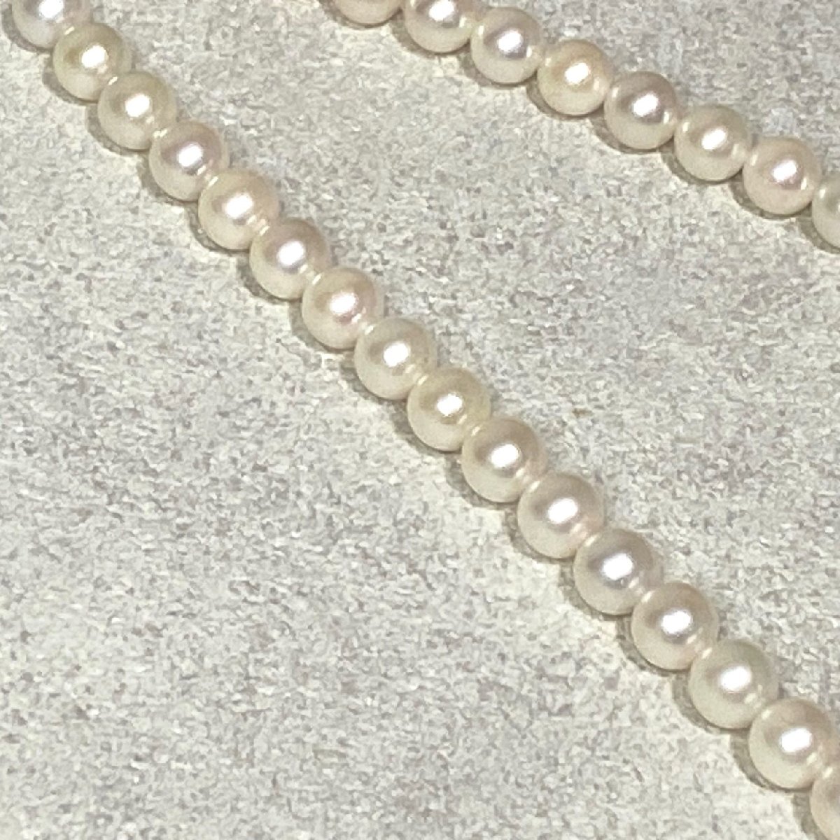 ☆【KJC】 アコヤ真珠　あこやパール　ネックレス　パールチョーカー　SILVER金具　サイズ約7.5ー約8.0mmくらい　長さ約43.5㎝　あこや真珠_画像4