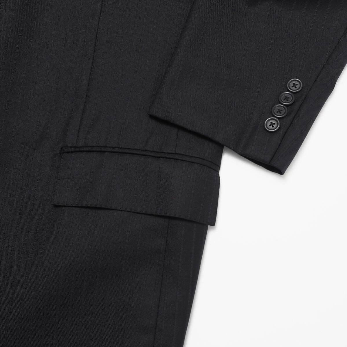 MG2546* Brooks Brothers полоса костюм 3B однобортный костюм выставить жакет +no- tuck брюки слаксы 38SHT 32W
