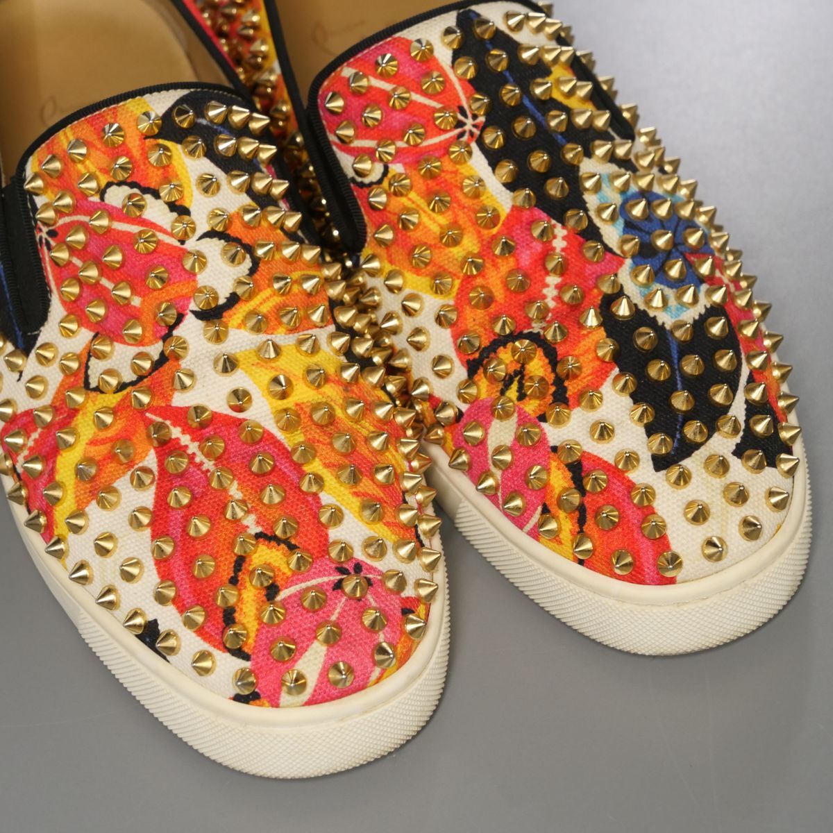 GP7332//*クリスチャンルブタン/Christian Louboutin*メンズ42/ローラーボート/ROLLER BOAT/スパイクスタッズ/スリッポン/スニーカー/靴_画像6