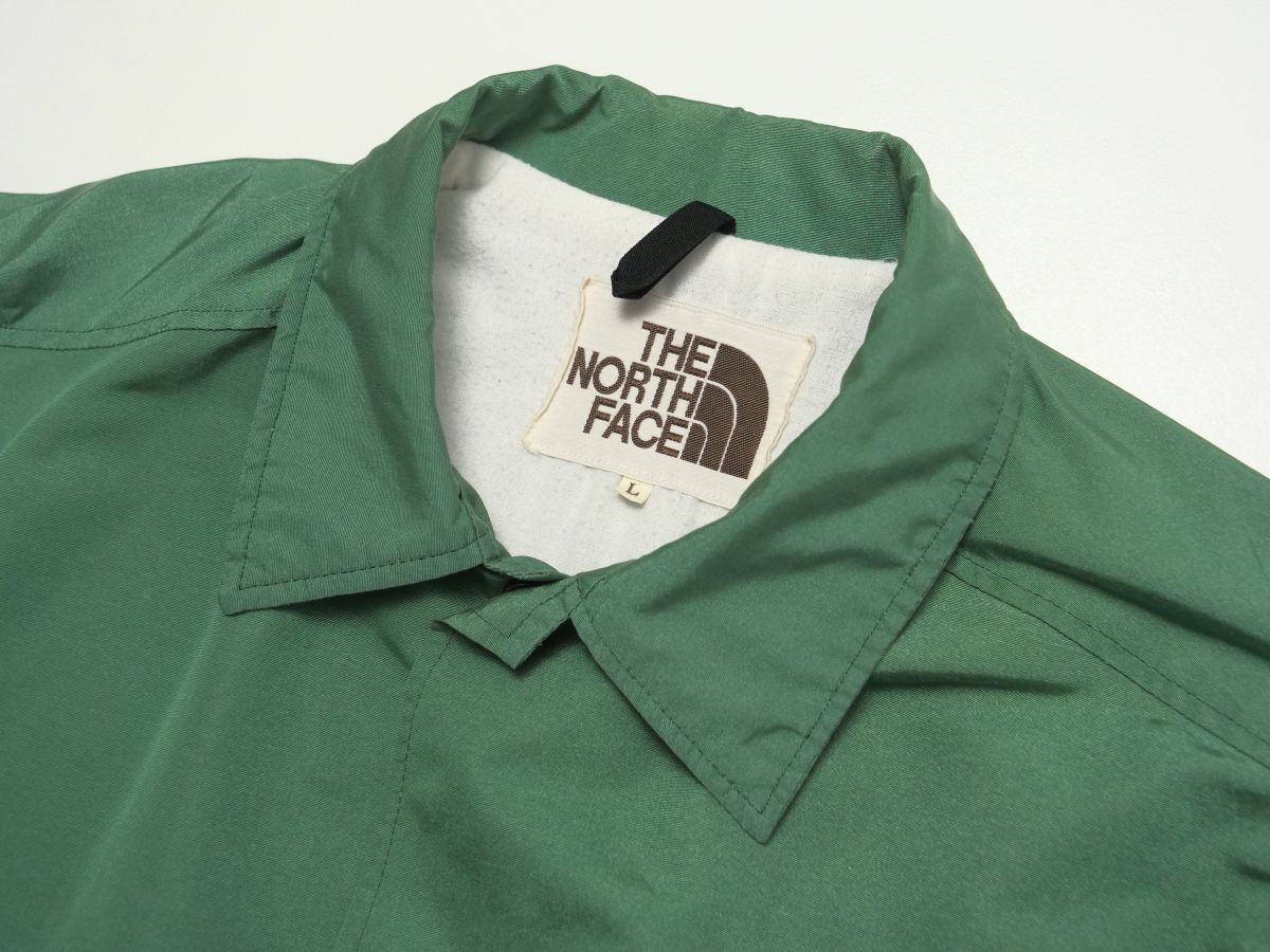 TH4641◎ヴィンテージ THE NORTH FACE ザ ノースフェイス 茶タグ TAKE TO NATURE ナイロン コーチジャケット ブルゾン グリーン系 サイズLの画像4