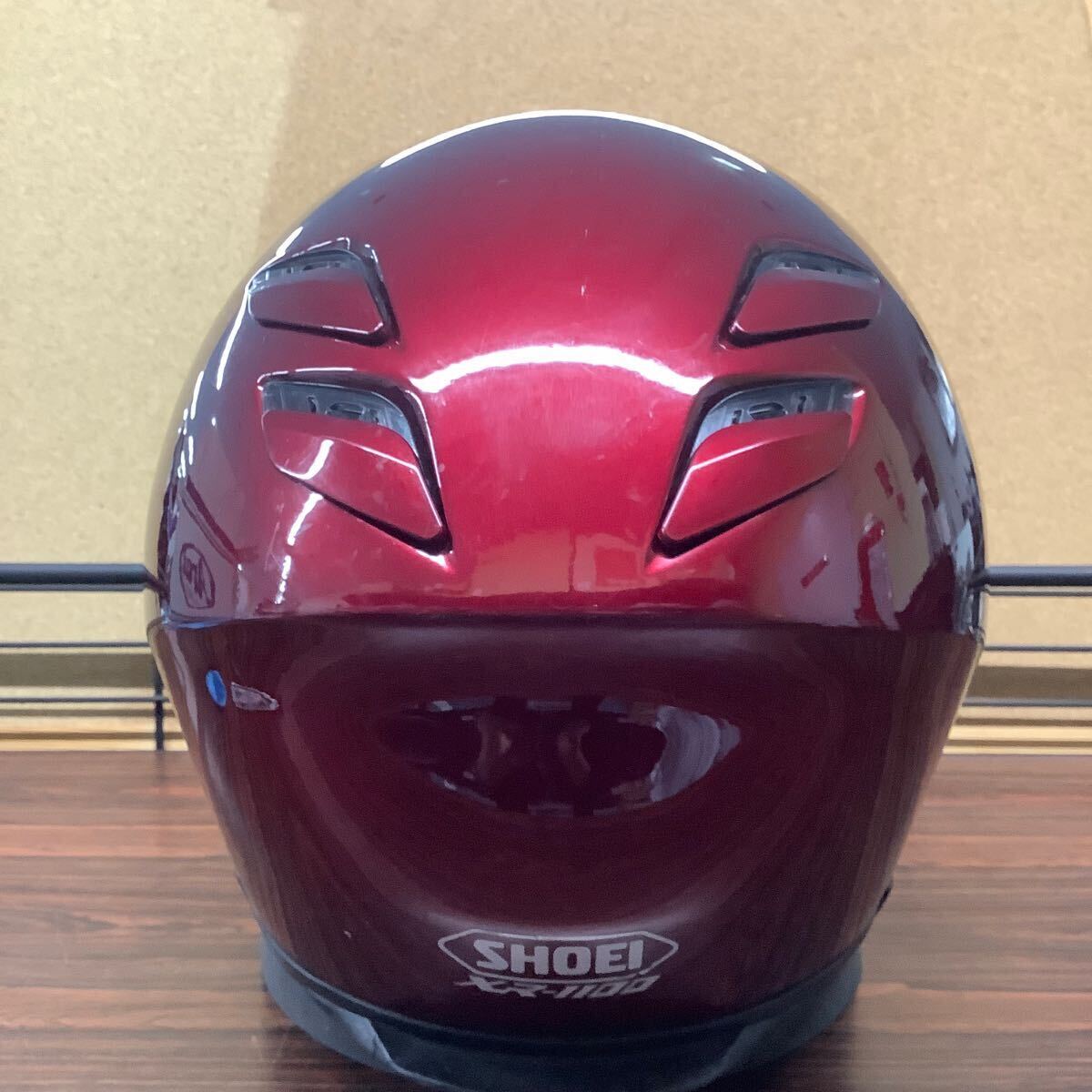 【中古品】ショウエイ フルフェイスヘルメット XR-1100 レッド　XLサイズSHOEI オートバイ フルフェイス _画像4