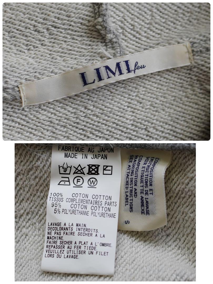 LIMI feu リミフゥ スウェット ポンチョパーカー フーディ オーバーサイズ 裏パイル 薄手コットン Yohji Yamamoto ヨウジヤマモト グレー S_画像10