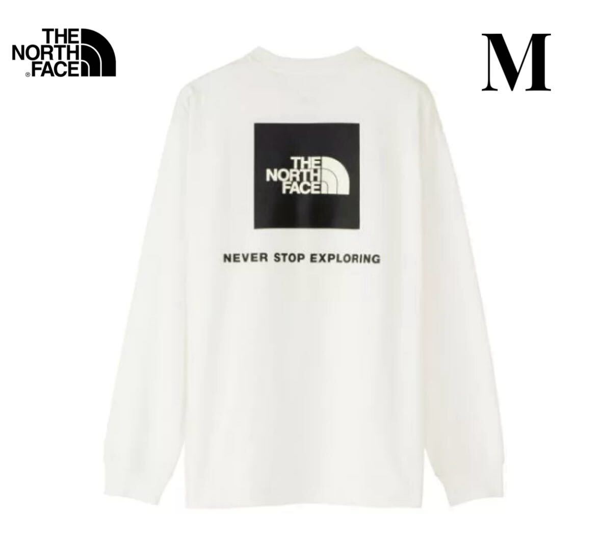 [ new goods ] North Face back square Logo long sleeve M NT82333