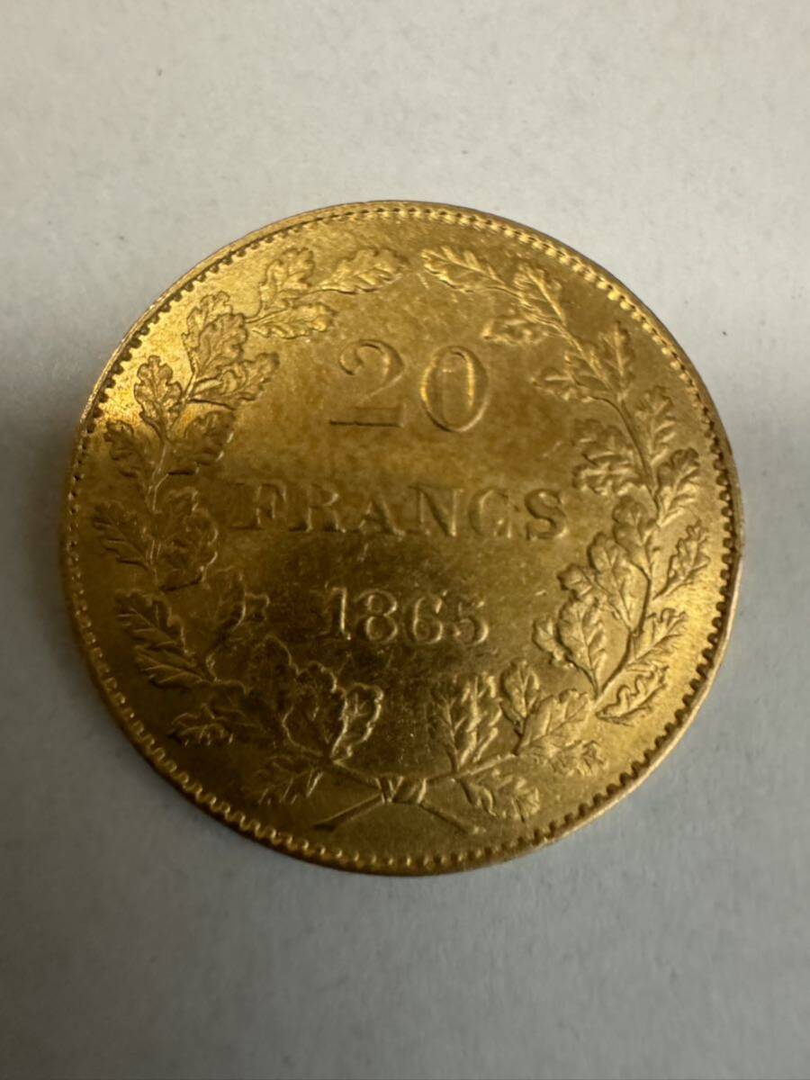 1895年　ベルギー20フラン金貨　フランクリンミント_画像2