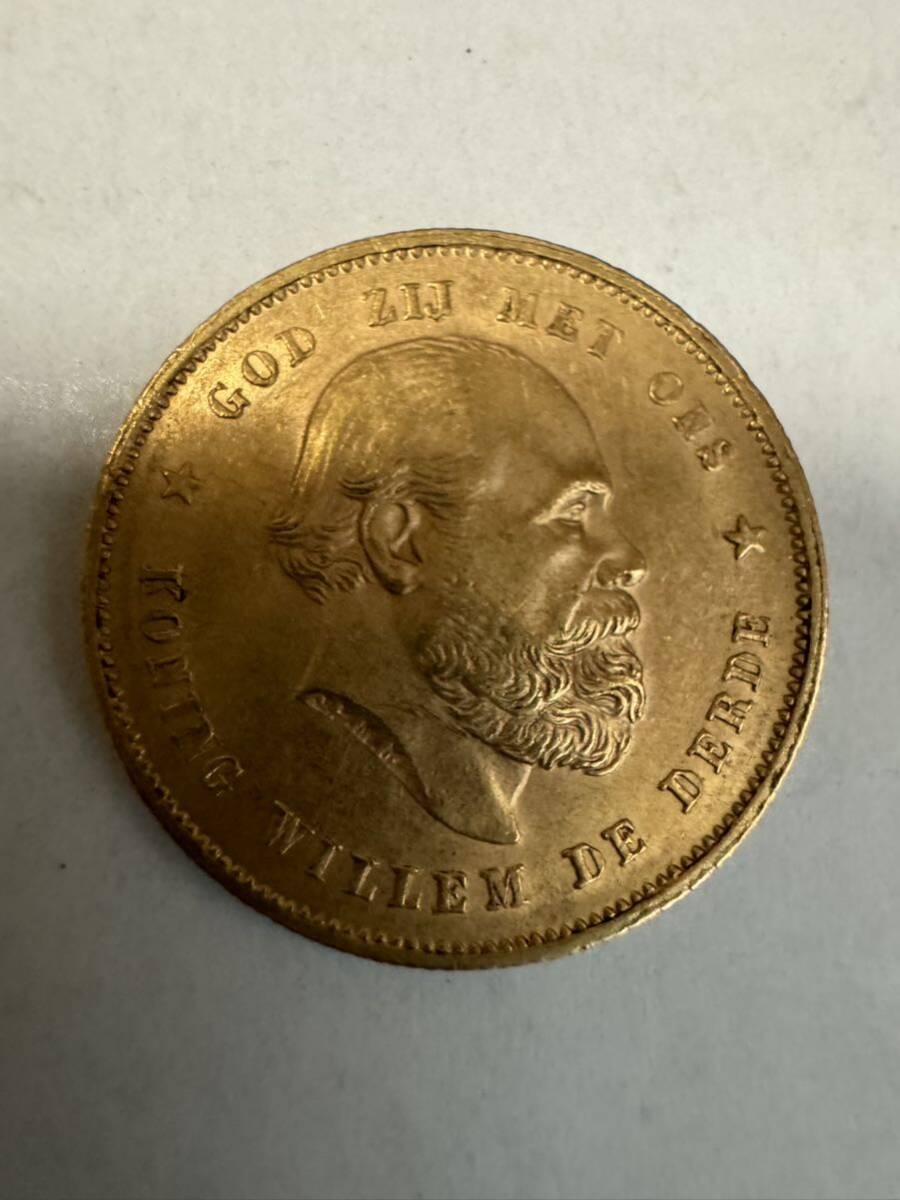 1879年　オランダ10グールテン金貨　フランクリンミント_画像1