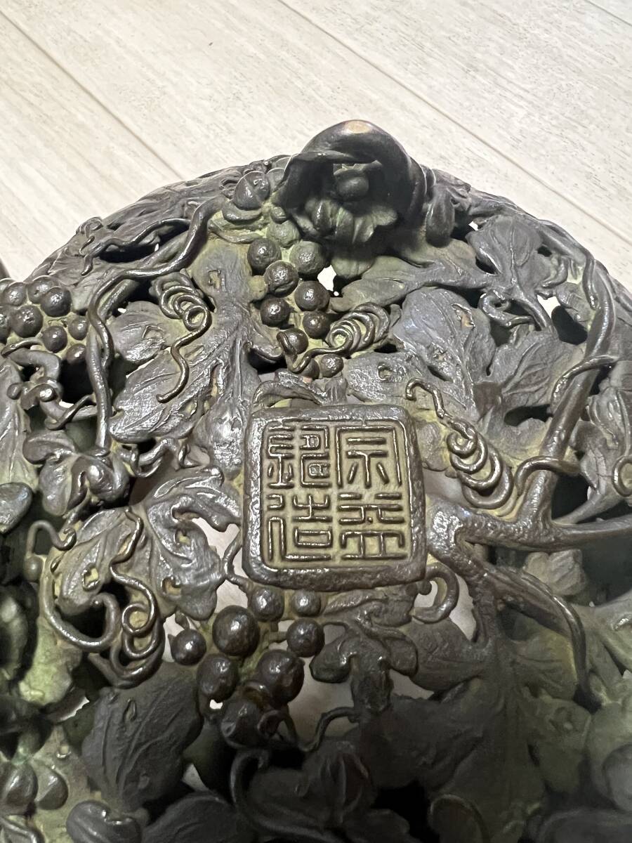  delivery censer Tang thing brass era thing 1729g diameter 17 centimeter height 16 centimeter chestnut ....... rare goods old writing China 