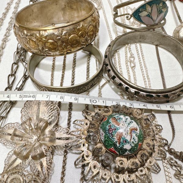 BP Vintage silver line skill meki deer n etc. lady's men's accessory summarize 590g 0.5kg necklace pendant ring bangle 