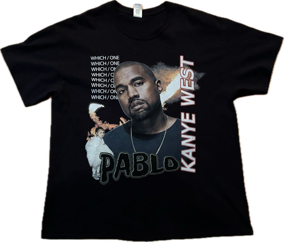 00s Kanye West Pablo Tee Shirt カニエウエスト Tシャツ HipHop RapTee ラップティー 2Pac Nas Jay-Z Biggie De la soul Snoop Dogg _画像1