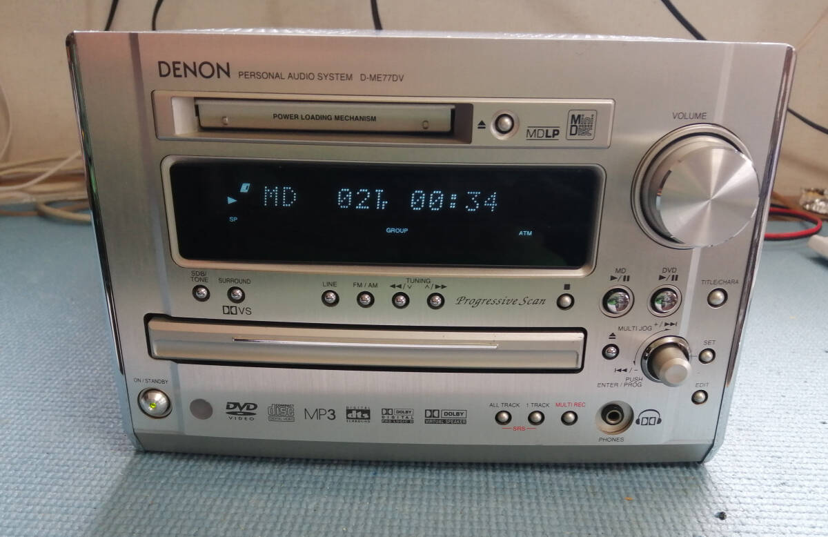 DENON　デノン CD MDコンポ　D-ME77DV　5.1ch対応　ジャンク品　BTレシーバー付き_画像3