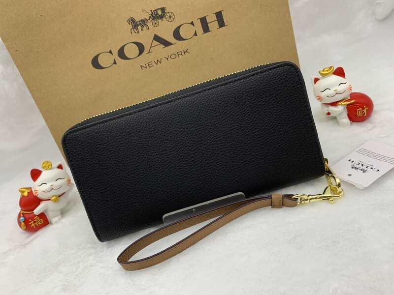 コーチ COACH 長財布 財布 プレゼント 贈り物 シグネチャー ロング ジップ　レディース　メンズ　ブラック黒 新品 ファッション C3548 C125