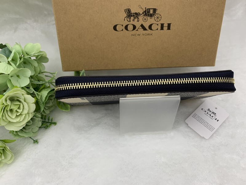 コーチ COACH 長財布 財布 レディース メンズ プレゼント 贈り物 ギフト ロング ジップ チェック柄 ファッション 新品 未使用 F25966 A035