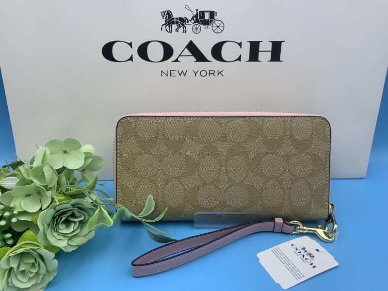 コーチ COACH 長財布 財布 レディース プレゼント 贈り物 ギフト 誕生日 シグネチャー ロング ジップ 新品 未使用 ファッション C4452 A076