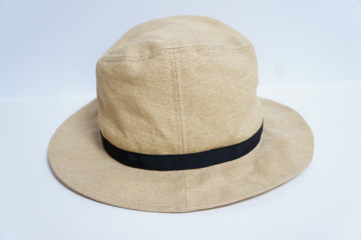 美品 overrideオーバーライド WASHABLE PAPER FEDORA ペーパー ハット 帽子 895190103 茶501Oの画像3