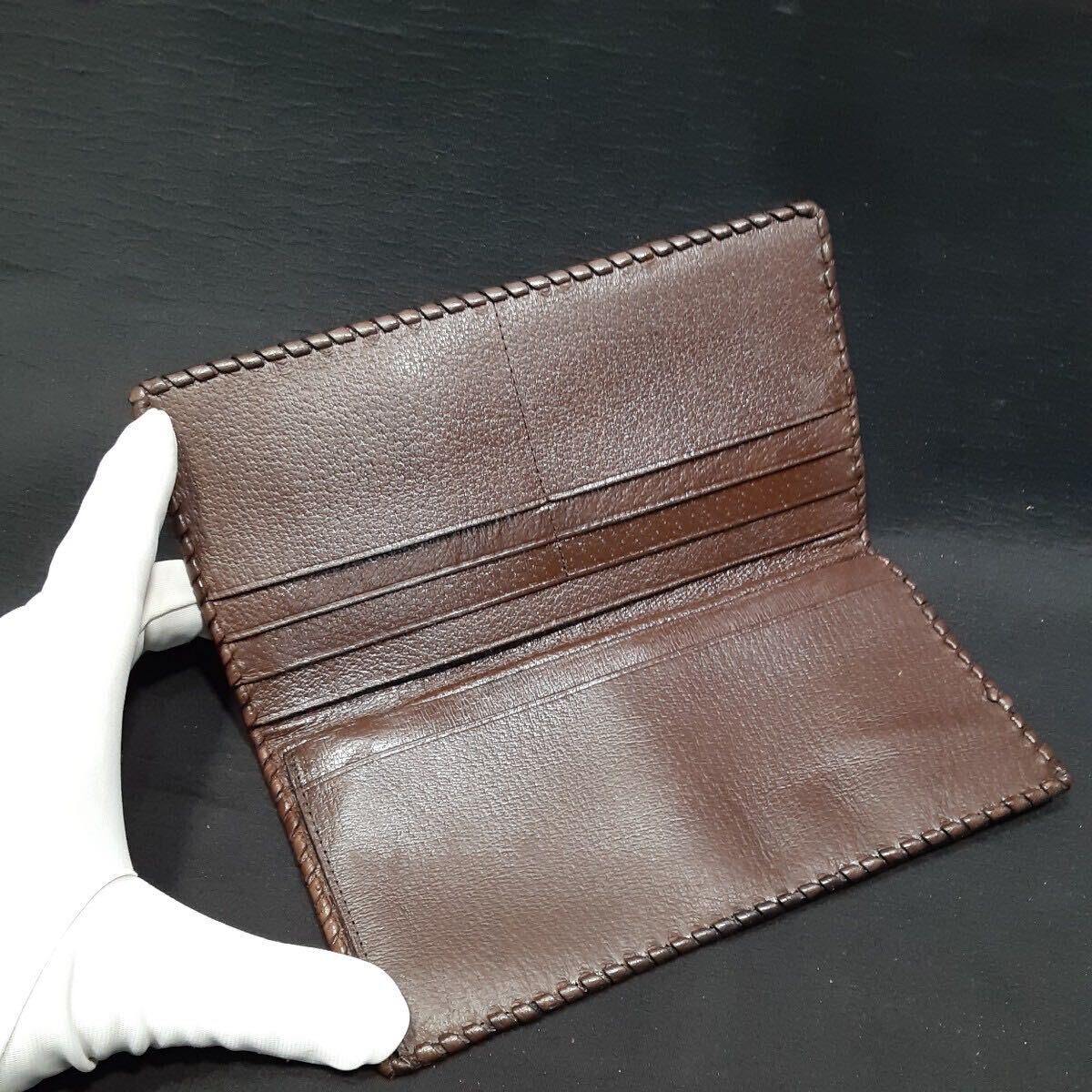 ウンガロ ungaro 折り畳み財布赤　ロングカードウォレット革製品　セット　0512ー13(6)_画像7