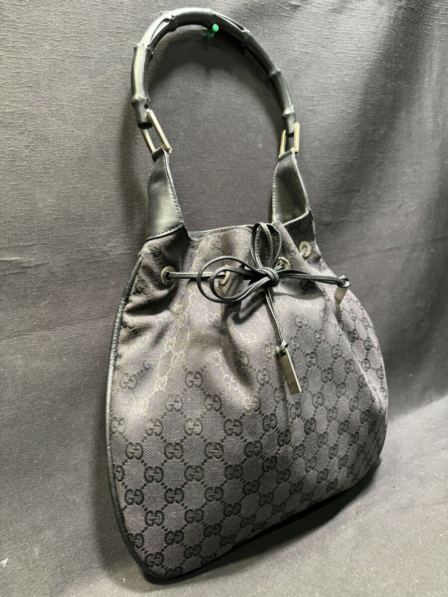 GUCCI グッチ ショルダーバッグ GGキャンバス バンブー 0519-120(10)_画像1