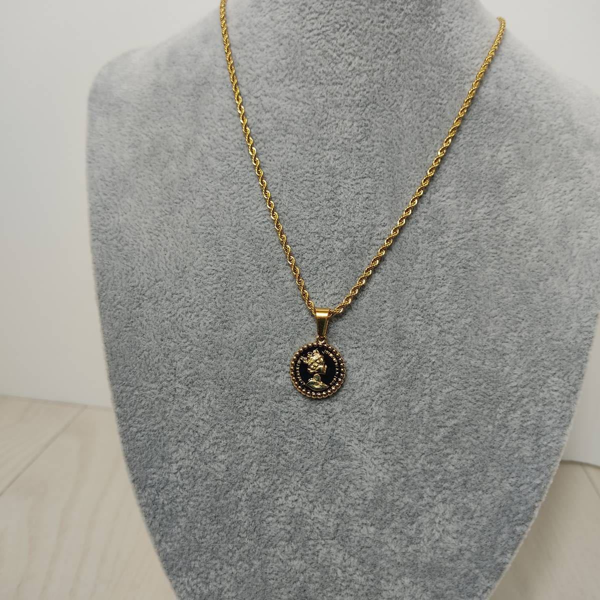 整理品 1円スタート アンティーク エリザベス ネックレス コインネックレス Elizabeth necklace レディース 359の画像2