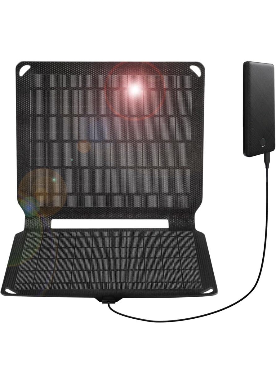 FlexSolar ソーラーパネル 10W USB出力ポート 5v 2a 小型 折りたたみ式_画像2