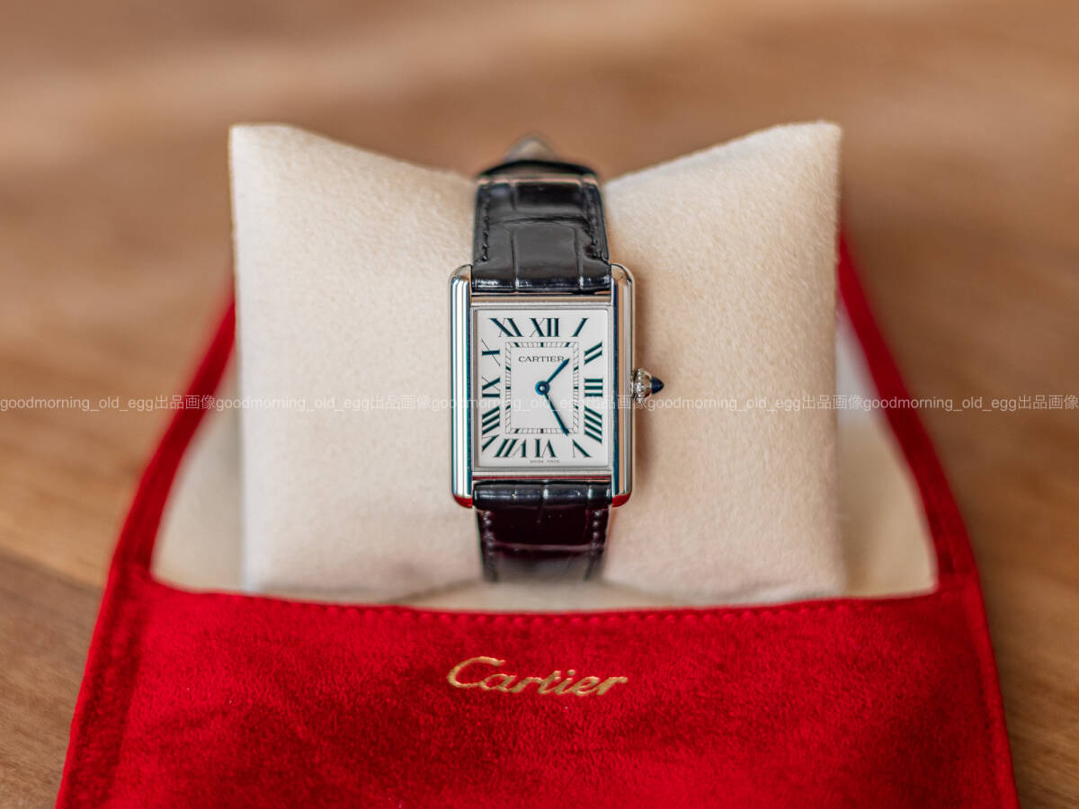 極美品 カルティエ タンク マスト LM用 純正アリゲーターレザーストラップ＆純正尾錠 Cartier Tank Must LM_【注意】時計本体は別売りです