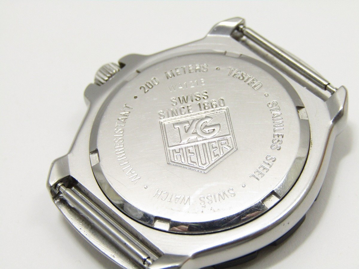 1円スタート 稼働品 TAG HEUER タグホイヤー フォーミュラ1 プロフェッショナル 200M 本体のみ WA1216 黒文字盤 クォーツ ボーイズ腕時計_画像7