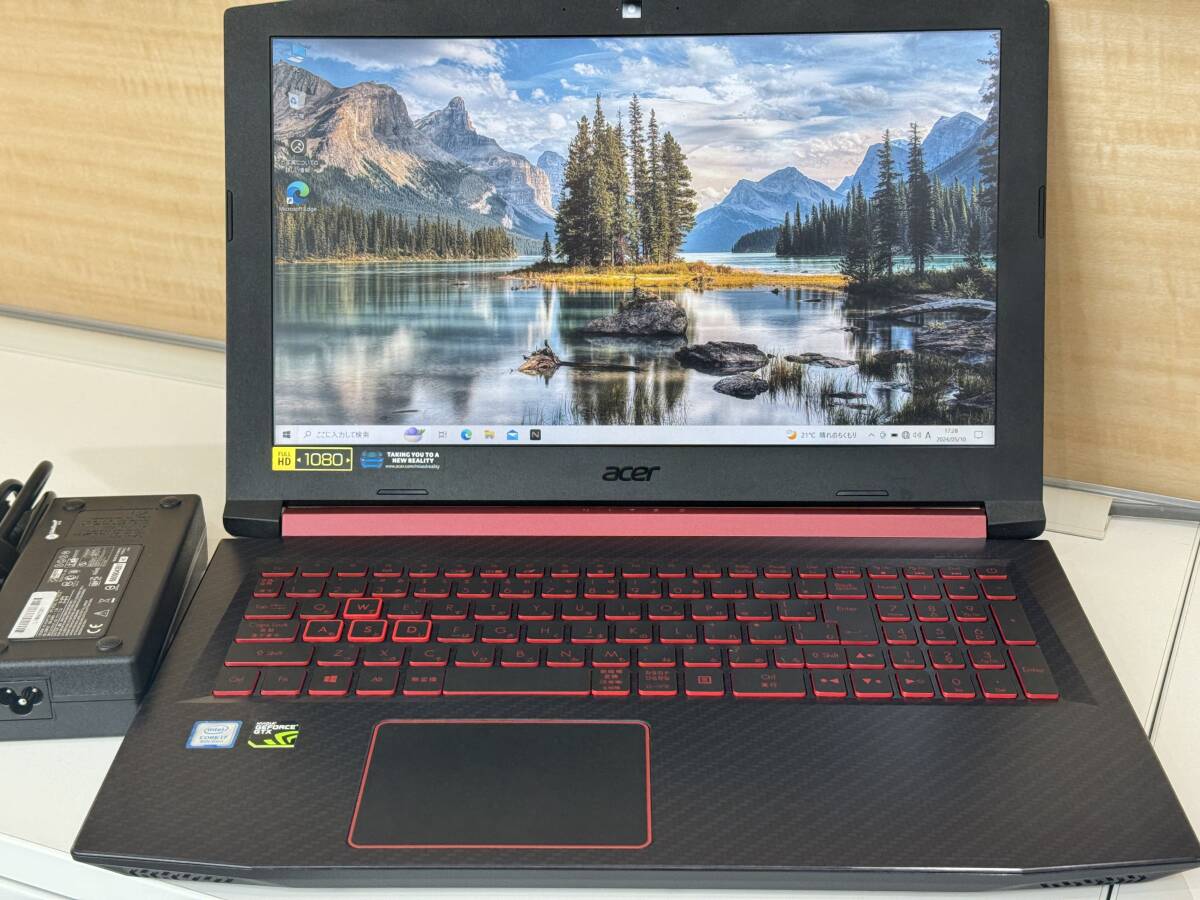 free postage ge-ming Note PC Acer Nitro 5 AN515-52 Core i7 8750H memory 8GB 128GB-SSD 500GB-HDD GeForce GTX1050Ti 15.6 type operation goods Acer 