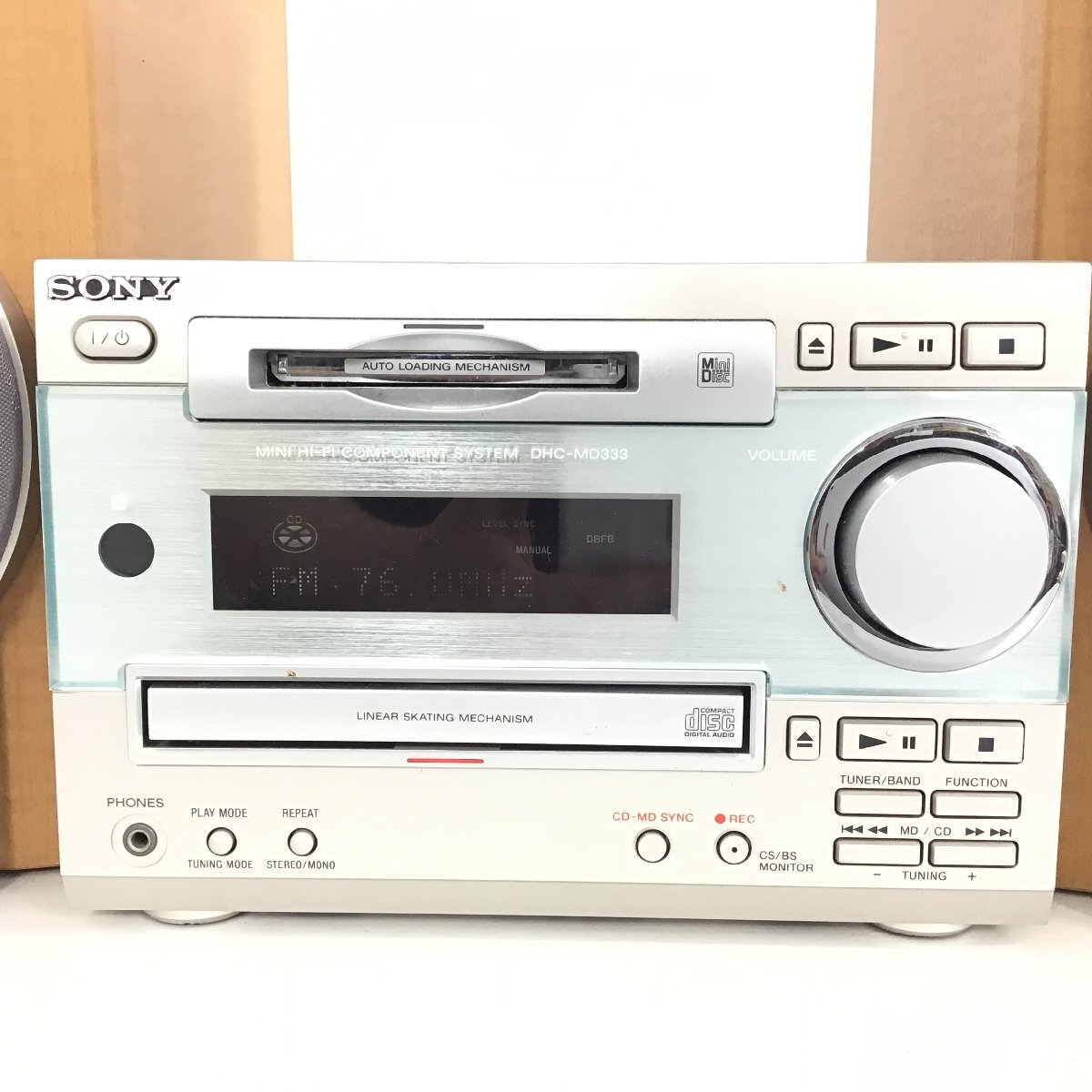 SONY　ソニー　ハイファイミニコンポ　オーディオ機器　HCD-MD333　●通電確認済み●【同梱不可/売り切り/05-81】_画像2