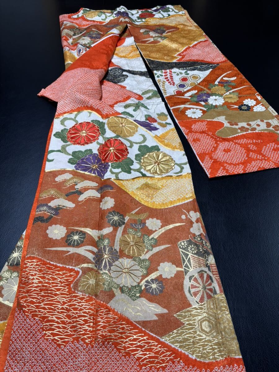  кимоно цветок вода дерево [ натуральный шелк ] кимоно с длинными рукавами 3 пункт содержит . кимоно 43 пункт продажа комплектом кимоно с длинными рукавами однотонная ткань мелкий рисунок Edo мелкий рисунок одиночный . кимоно переделка лоскутное шитье материал 