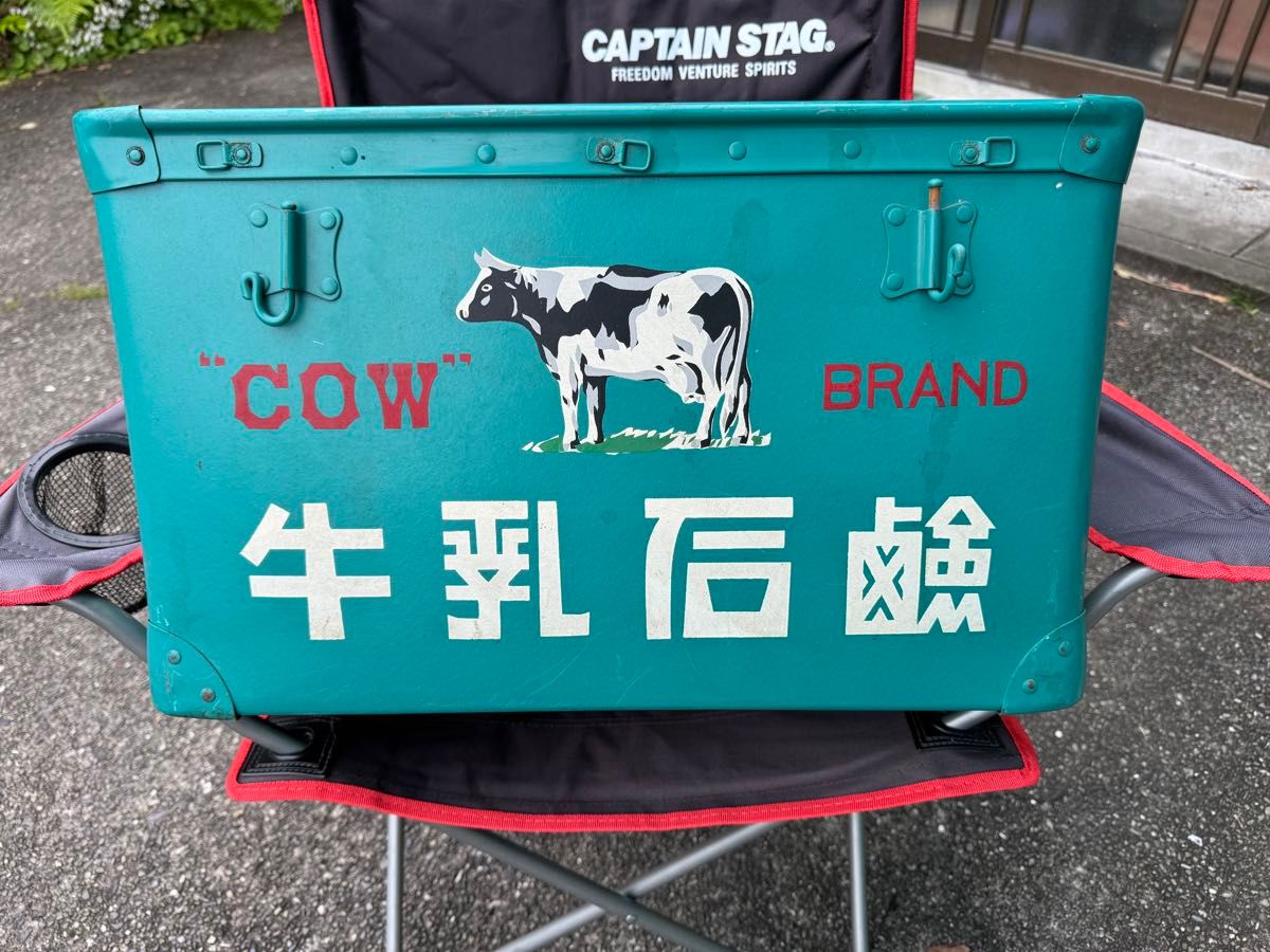 昭和レトロ 牛乳石鹸 ボテ箱 COW BRAND 収納箱 ぼて箱 昭和レトロ 牛乳石鹸 ボテ箱 COW BRAND 収納箱 ぼて箱