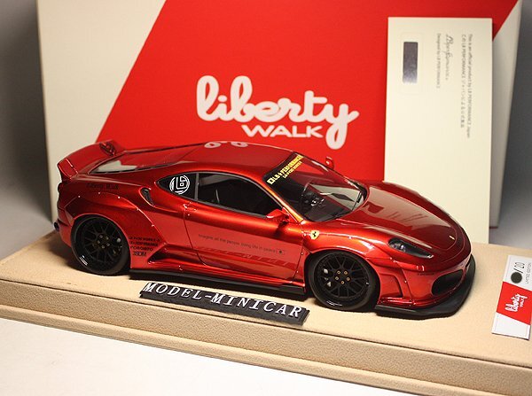▲最後1台！世界20台！LB特注品 1/18 フェラーリ Ferrari F430 430 LB Works Liberty Walk LB Performance Metallic Red_画像1