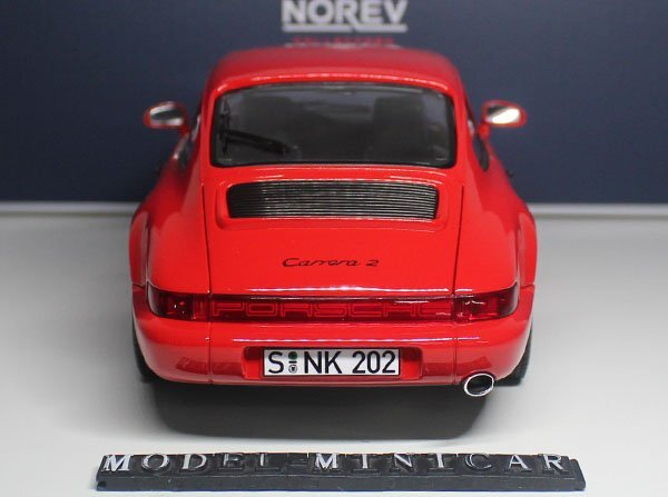 ▲入手困難！赤！限定品！NOREV 1/18 ポルシェ Porsche 911 964 Carrera 2 1990 新品 ノレブ_画像4