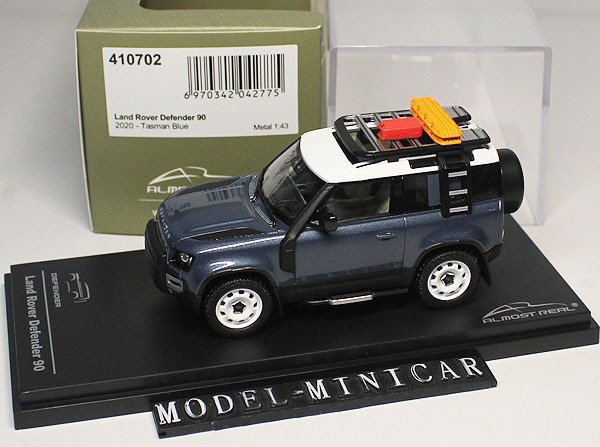 ▲入手困難！青！Almost Real 1/43 ランドローバー LAND ROVER Defender 90 ディフェンダー 2020 AR_画像1