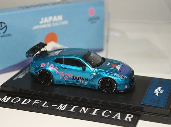 ▲SAKURA！限定品！High Rear Wing！TM 1/64 日産 NISSAN GT-R R35 LB Works Liberty Walk Zero Fighter サクラ 新品_画像1