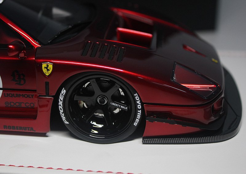 ▲超貴重な！Metallic Red！世界限定88台！IM 1/18 フェラーリ Ferrari F40 LBWK LB Works Zero Fighter 新品 Resin Model_画像4