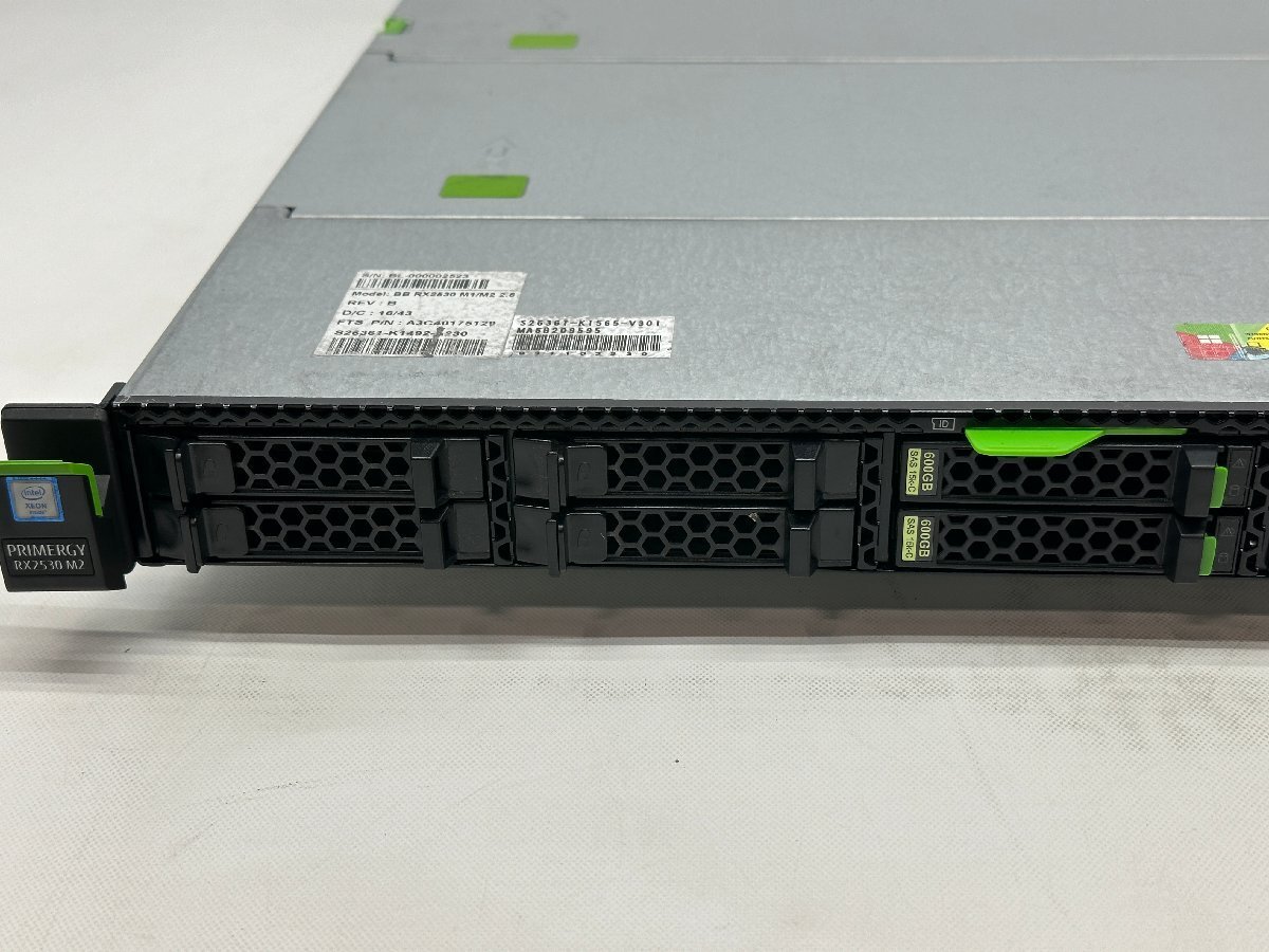 *FUJITSU PRIMERGY RX2530 M2*Xeon E5-2623 v4 @2.60GHz/16GB/2*600GB/2*450W*0402-I