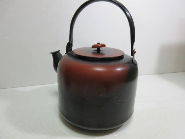 ◆レトロな 変わった銅製 茶瓶 やかん 2点セット 現状渡し_画像9