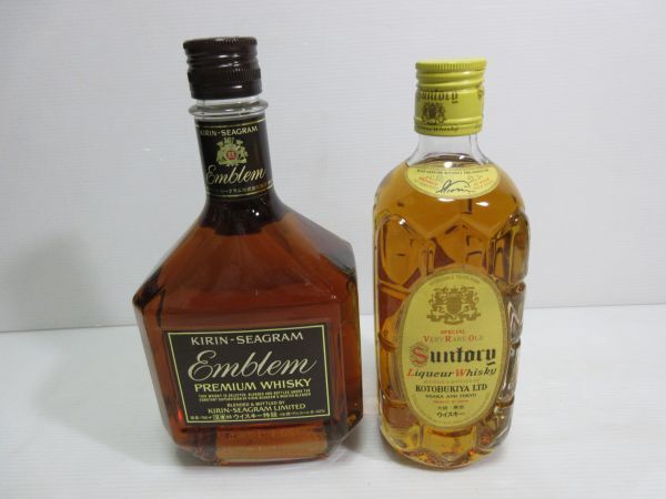 ◆未開栓 Suntory サントリー Liqueur Whisky 450ml 43% / KIRIN キリン SEAGRAM 特級 760ml 43% 2本 現状渡し_画像1