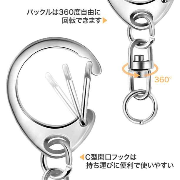 ナスカン キーホルダー ゴールド 金具 10個セット 回転フック ハンドメイド_画像2