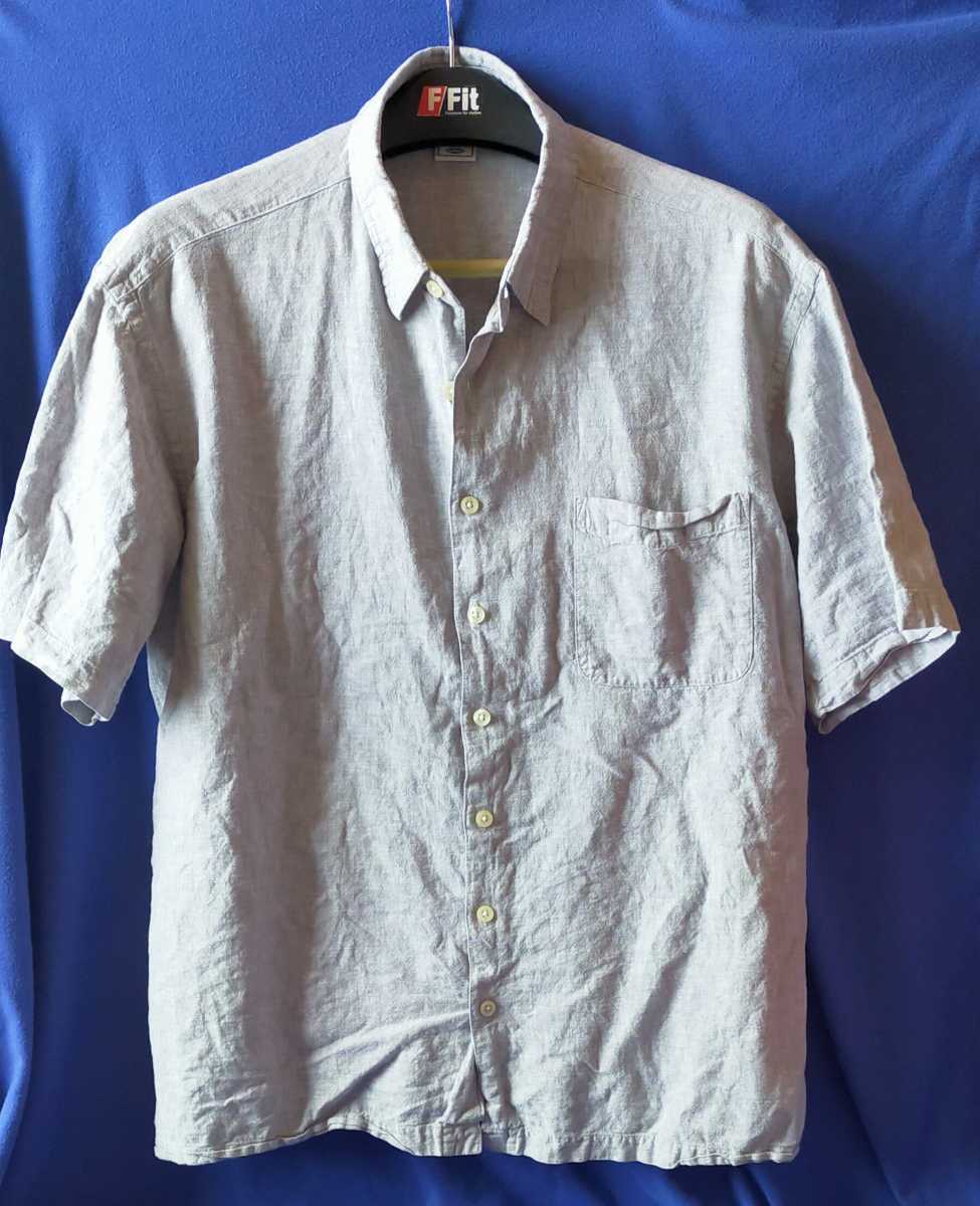 OLD NAVY ライトグレーの大きめ半袖シャツ XLの画像1