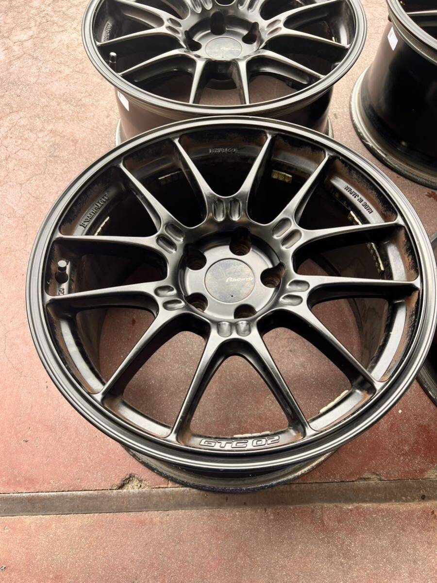  "Enkei" ENKEI GTC02 18 -inch 9.5J +40 18×9.5j 5H pcd 114.3 mud black 4 pcs set 