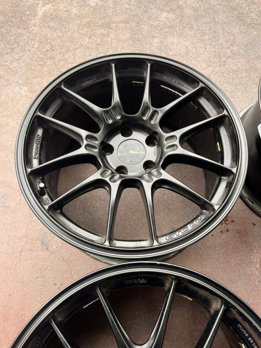  "Enkei" ENKEI GTC02 18 -inch 9.5J +40 18×9.5j 5H pcd 114.3 mud black 4 pcs set 